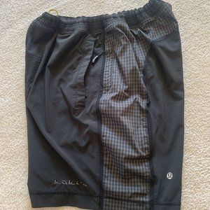 Lululemon Black Large Workout Shorts Lined